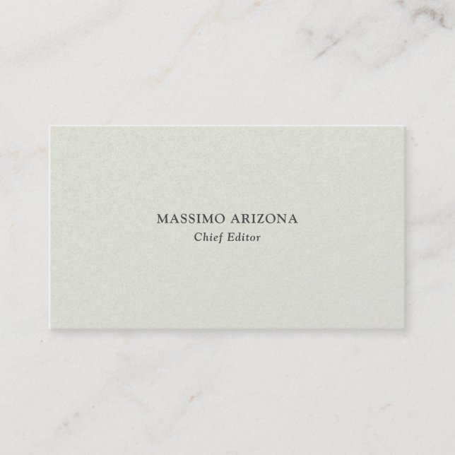 Carte De Visite Couleur Sel Marin Moderne Original Premium Perle (Devant)
