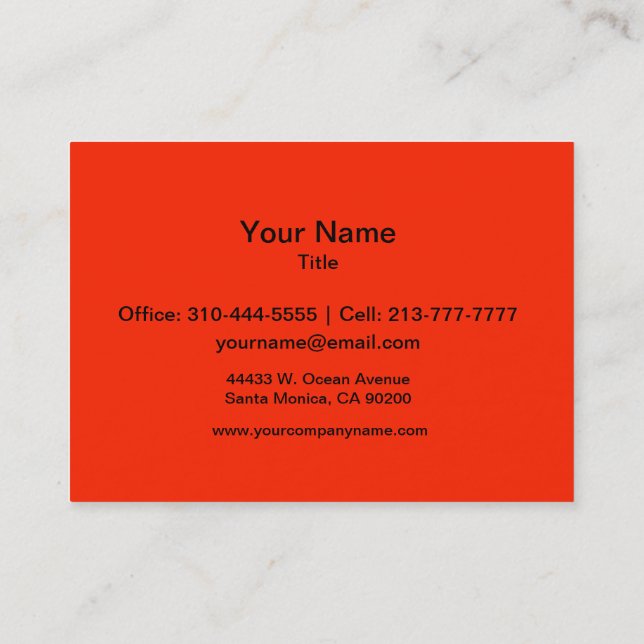 Carte De Visite Couleur solide écarlate (Dos)