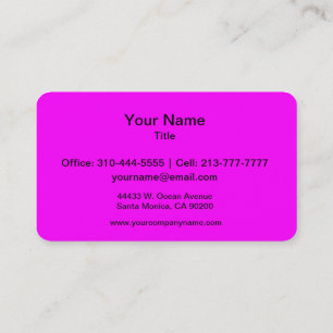 Carte De Visite Couleur solide Magenta
