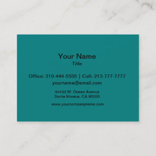 Carte De Visite Couleur solide turquoise