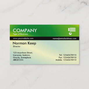 Carte De Visite Couleur - Vague verte