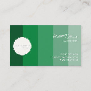 CARTE DE VISITE COULEUR VERTE PERSONNALISÉE COULEUR RONDE ENTREPRI