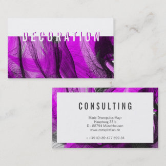 Carte De Visite Couleurs arc-en-ciel abstraites violettes
