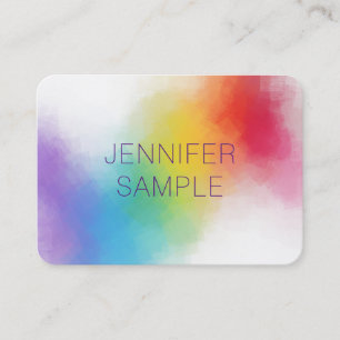 Carte De Visite Couleurs arc-en-ciel élégantes modernes de luxe pr