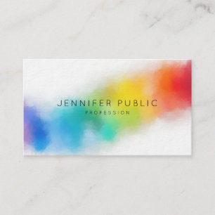 Carte De Visite Couleurs arc-en-ciel personnalisées Art Abstrait 