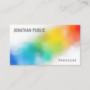 Carte De Visite Couleurs Arc-en-ciel tendance Moderne coloré Abst