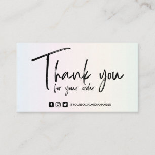 Carte De Visite Couleurs claires Calligraphie personnalisée Média