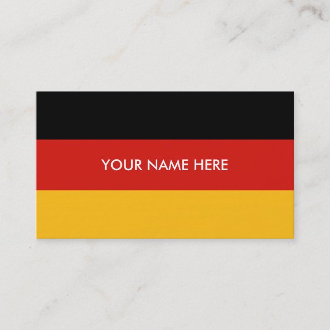 Carte De Visite COULEURS DE DRAG ALLEMANDE + votre texte (Devant)