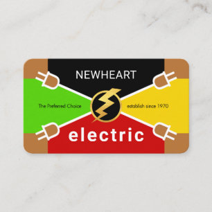 Carte De Visite Couleurs de fil électrique Connexion de prise