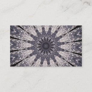 Carte De Visite Couleurs de fleurs kaléidoscope bleu et gris