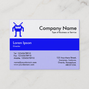 Carte De Visite Couleurs de la bande centrale - Bleu - Nanobot