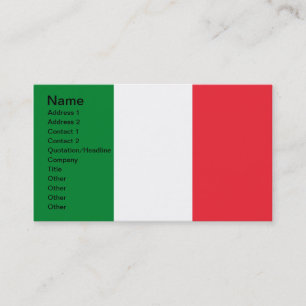 Carte De Visite Couleurs de l'Italie