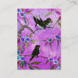 Carte De Visite Couleurs de matin : Peinture d'oiseau dans le