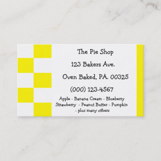 Carte De Visite Couleurs de tarte de meringue de citron