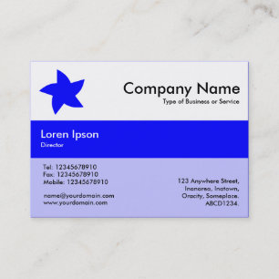 Carte De Visite Couleurs du centre - Bleu - Étoile tournante