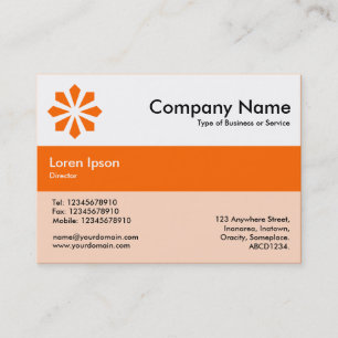 Carte De Visite Couleurs du centre - Orange - Art Déco