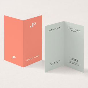 Carte De Visite Couleurs élégantes et tendance Monogram Modèle Mod