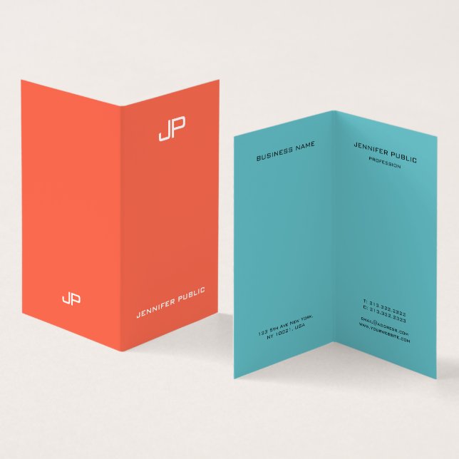 Carte De Visite Couleurs élégantes et tendance professionnelle Mon (Intérieur et extérieur)