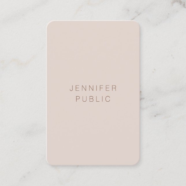 Carte De Visite Couleurs élégantes personnalisées Luxe Modèle mode (Devant)