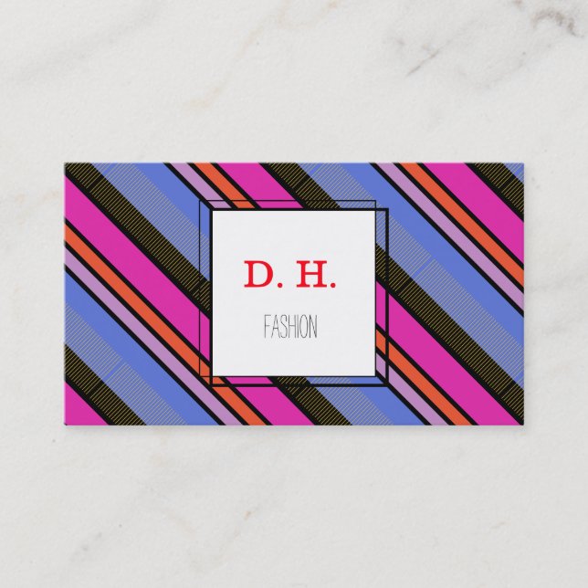 Carte De Visite Couleurs fraîches de mode cool (Devant)