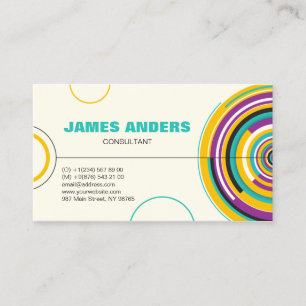 Carte De Visite Couleurs modernes Abstrait Professionnel