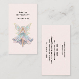 Carte De Visite Couleurs pastel de l'ange magique fée