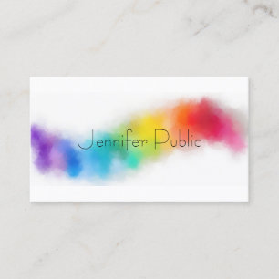 Carte De Visite Couleurs Rainbow personnalisées Modèle moderne et