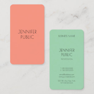 Carte De Visite Couleurs tendances Personnalisé Modèle moderne 