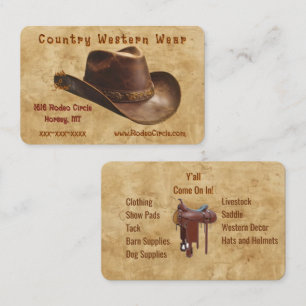 Carte de visite « Country Western Wear »