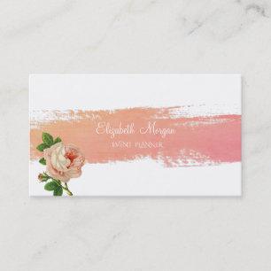Carte De Visite Coup de pinceau d'aquarelle moderne, Rose