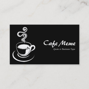 Carte De Visite Coupe de café - Blanc et Noir