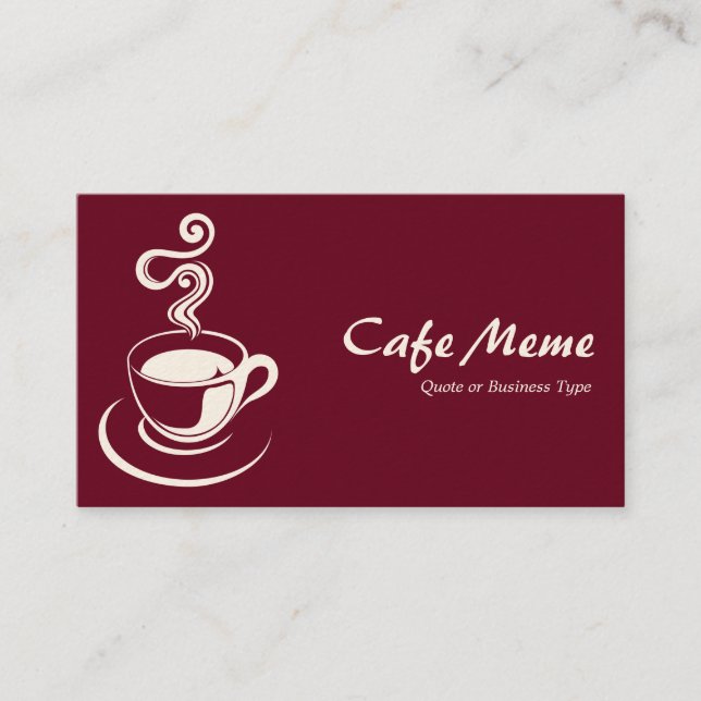 Carte De Visite Coupe de café - Deep Crimson 65001d (Crème) (Devant)