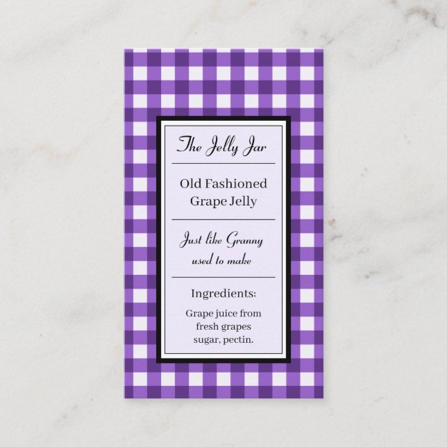 Carte De Visite Coupez vos propres mots clés Hang Accueil Canning  (Devant)