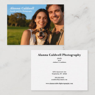 Carte De Visite Couple avec photographe de chien Immobilier