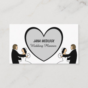 Carte De Visite Couple Dancing Big Heart Wedding planner