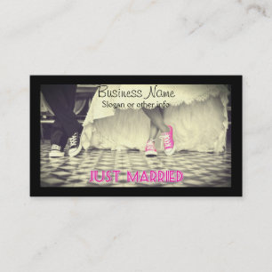 Carte De Visite Couple mariage dans un style rétro Cinties Diner