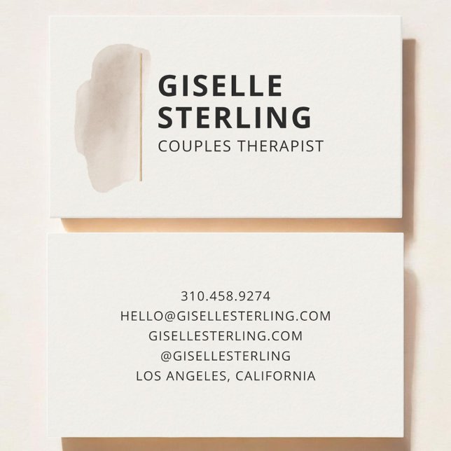 Carte De Visite Couples Therapist Neutral Beige (Créateur téléchargé)