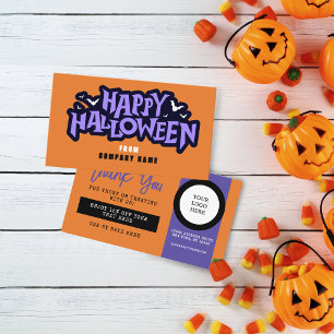 Carte De Visite Coupon d'Halloween ou d'orange