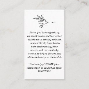 Carte De Visite Coupon rabais pour les petites entreprises