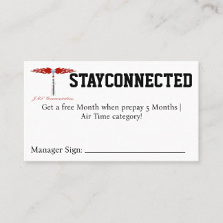 Carte De Visite Coupon STAYCONNECTÉ