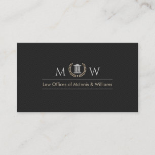 Carte De Visite Cour de justice à monogramme