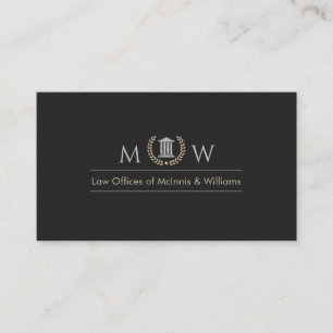 Carte De Visite Cour de justice à monogramme