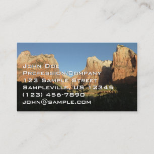 Carte De Visite Cour des Patriarches I à Zion National Park