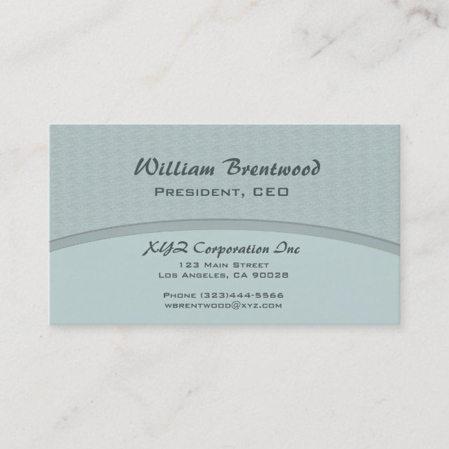 Carte De Visite Courbe bleue en pastel (Devant)
