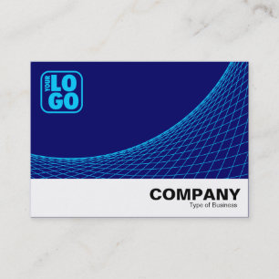 Carte De Visite Courbe - Ciel bleu sur bleu marine profond