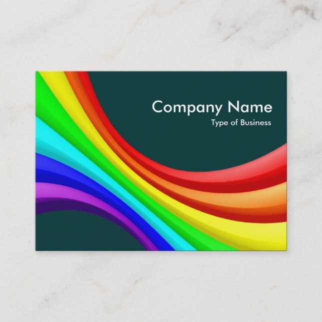 Carte De Visite Courbe de spectre 3d - Vert foncé 003333 (Devant)