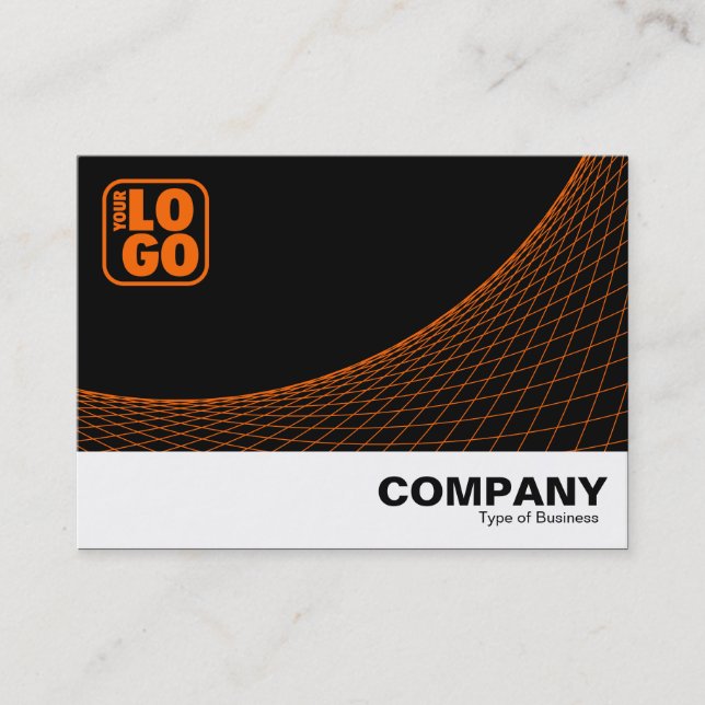 Carte De Visite Courbe - Orange (Devant)
