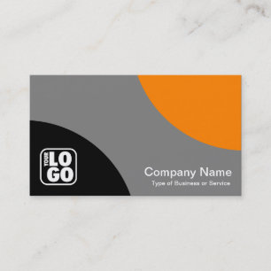 Carte De Visite Courbes alternatives - Noir, gris et orange