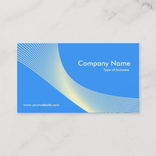 Carte De Visite Courbes - Crème sur Blue 3399FF