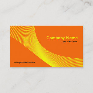 Carte De Visite Courbes - jaune sur FF6600 orange-foncé